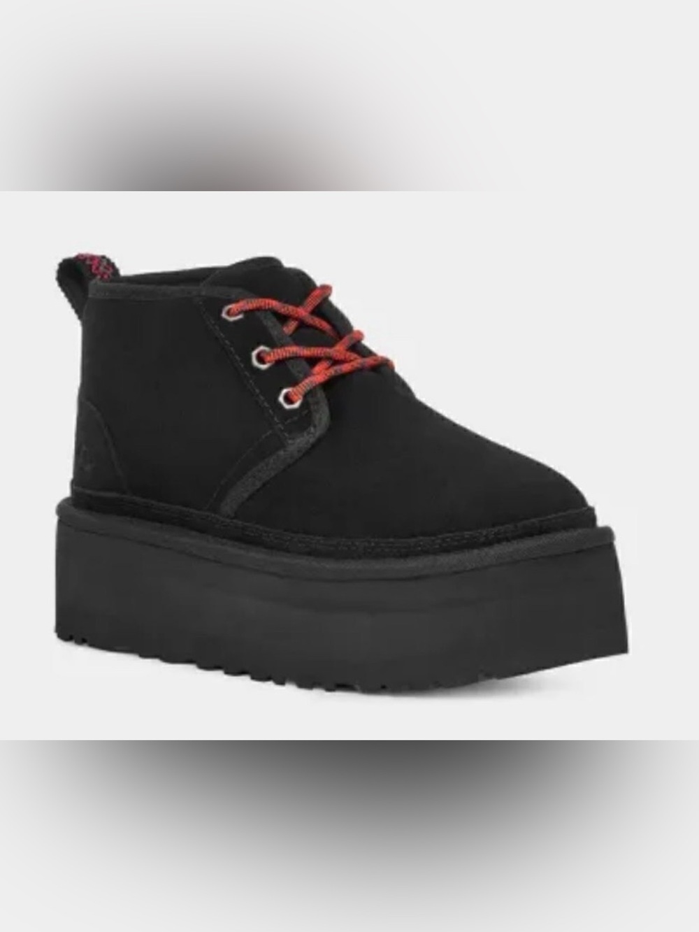 Ugg Neumel LACE UP BLACK CHUKKA SHEARLING BOOTS 7
